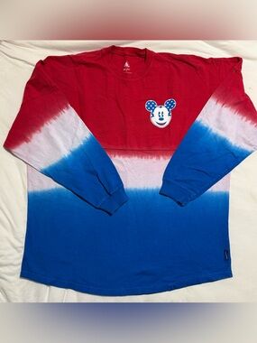 Red White Blue Tie-Dye SPIRIT JERSEY with Mickey Graphic